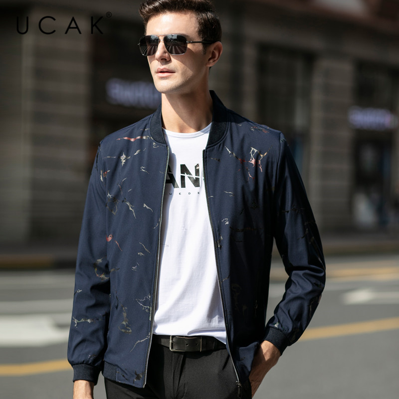 

UCAK Brand Zipper Jackets Mens Clothing Casual Chaquetas Hombre Streetwear Clothes 2020 Spring New Arrival Jacket For Men U8063, Green