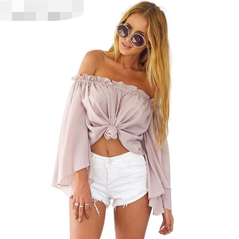 

Blouses Kimono Blusas Summer Loose Chiffon Cold Off Shoulder Women Feminina Mujer Sexy Body Woman Shirt Blouse Tops, As pic