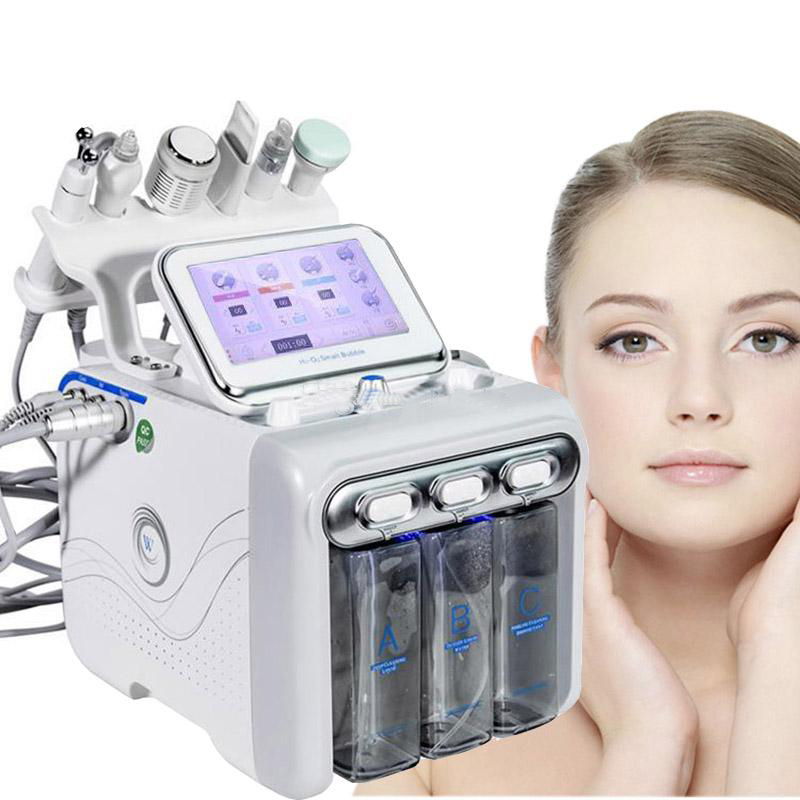 New 6 IN 1 Hydra Facial Machine RF Skin Rejuvenaiton Microdermabrasion Hydro Dermabrasion Bio-lifting Wrinkle Removal Hydrafacial Spa