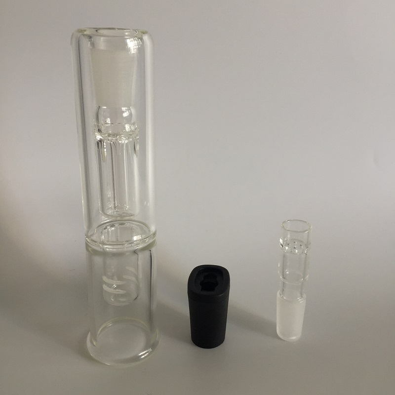 

14mm Glass Hydro Water Tool Tube With Silicone loop and Adapter Stem For Pax 2 Pax Mouthpiece Stem Connection Bong