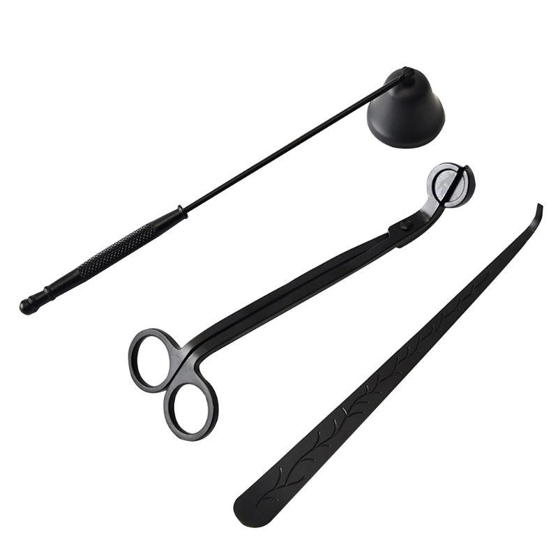 

Candle Accessory Gift Pack 3 in 1 Set stainless steel Candle Bell Snuffers Wick Trimmer Candle Wick Dipper
