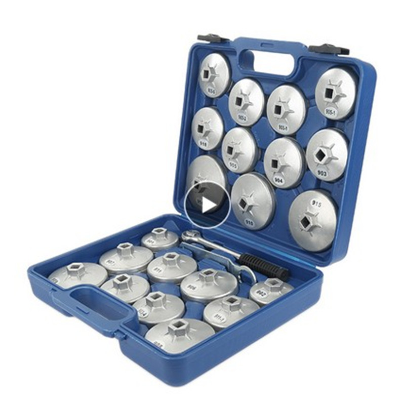 

23pcs/lot Wrench Oil Filter Car Repair Tools Adjustable Way Cars Trucks Power Universal Aluminum Cap /French Delivery