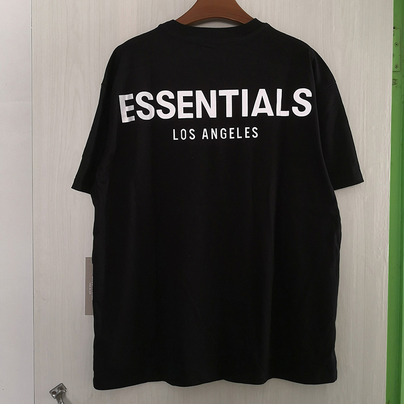 

Los Angeles 3M Reflective Tee Skateboard Cool T shirt LA Men Women Cotton Short Sleeve Fashion streetwear TShirt, White essentials tee
