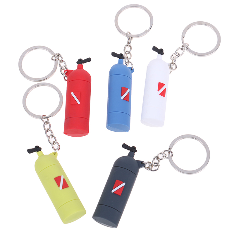 

2020 Newest Diving Tank Accessories Key Chain Dive Flag Keychain Keyring Diver Fans Pendant