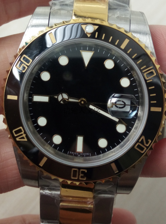 

2021 Best v7 version Automatic mechanical Asia Two tones 2813 movement Watch Sapphire D-Blue High quality Men Watches, Black