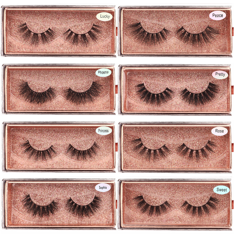 

Premium quality false eyelashes mink thick natural long 100% handmade fake lashes eye makeup accessories 16 models available DHL Free