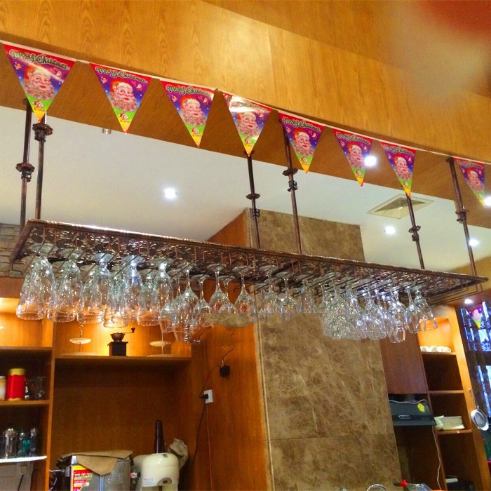 

100*35CM BAR wine rack cup holder cup goblet wine glass rack fashion hanging holder fashion underslung