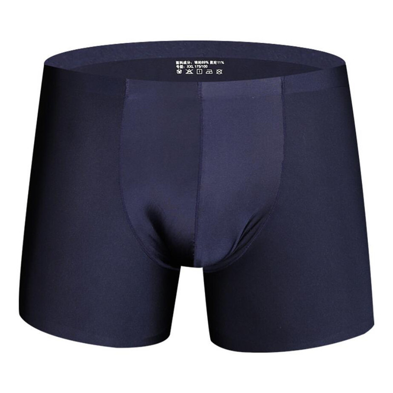 Hot Mens Ice Silk Breathable Boxer Men Casual Soft Sports Boxer Shorts Head Underwear for Fashion Male 9 Colors Plus Size XL-3XL