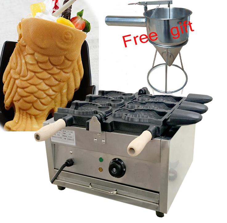 

Commercial use Ice cream Taiyaki maker fish cone waffle machine