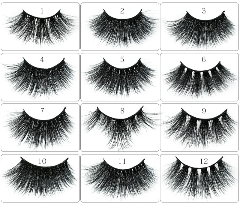 

1 Pairs Eyelashs Natural Long 25mm 3D Faux Mink Eyelashes Thick HandMade Soft Mink Lashes False Eyelashe