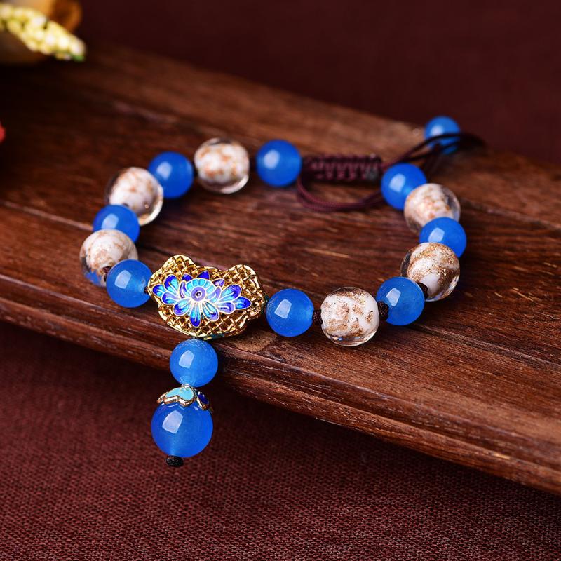 Chinese Old Tibet silver Copper bracelet handmade double dragon play bead image