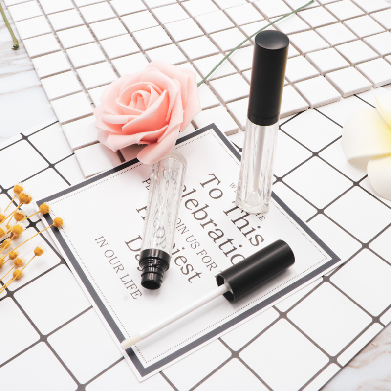 

5ml Clear Empty Makeup Eyelash Brush Split Vials Cosmetic Lip gloss Lip Glaze Wand Container Triangle Shape Lipstick Lipbalm Box
