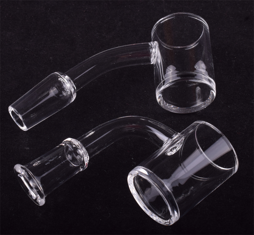 

Hot selling Short neck domeless quartz banger 4mm thick 10mm 14mm clear joint 45° 90° Quartz Banger Dab Nail for dab rig