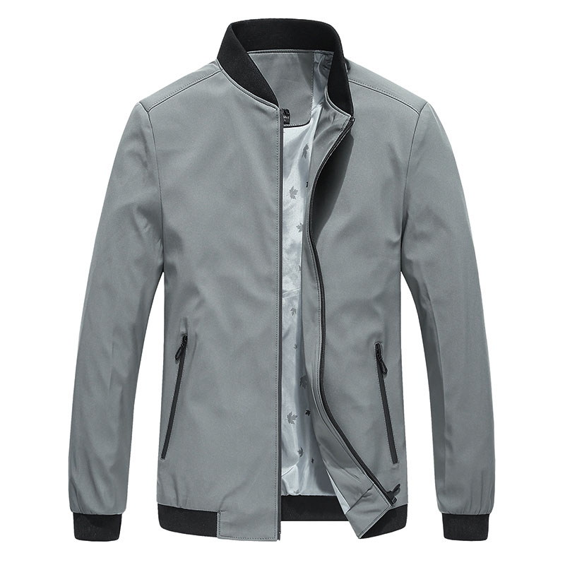 

Middle-aged men's dad wear jacket 2019 new stand collar thin jacket men spring and autumn casual wild clothes, Blue