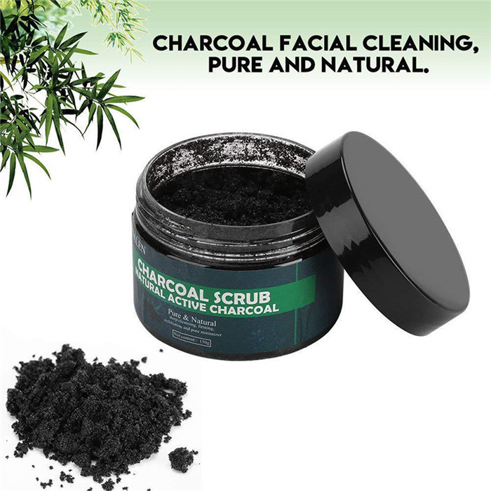 

Bamboo Charcoal Exfoliating Body Scrub 150g Sea Salt Face Scrub Dead Skin Remover Moist Deep Cleasing Skin Care 6pcs