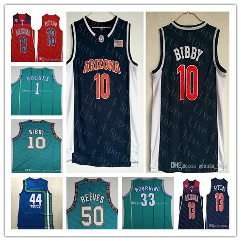 

Arizona Wildcats NCAA College Basketball Michael Mike Bibby Bryant Reeves Abdur Rahim Muggsy Bogues Larry Johnson Alonzo Mourning Pistol, 44-blue