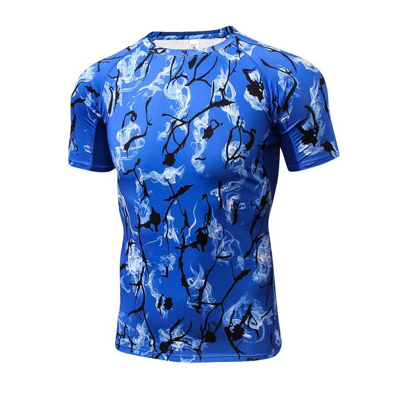 

2020 Men Workout GYM Fitness Tops Tee Sport Run Yoga Train Male Quick Dry Compression Exercise Muslce Bodybuilding T Shirt 4013, Black