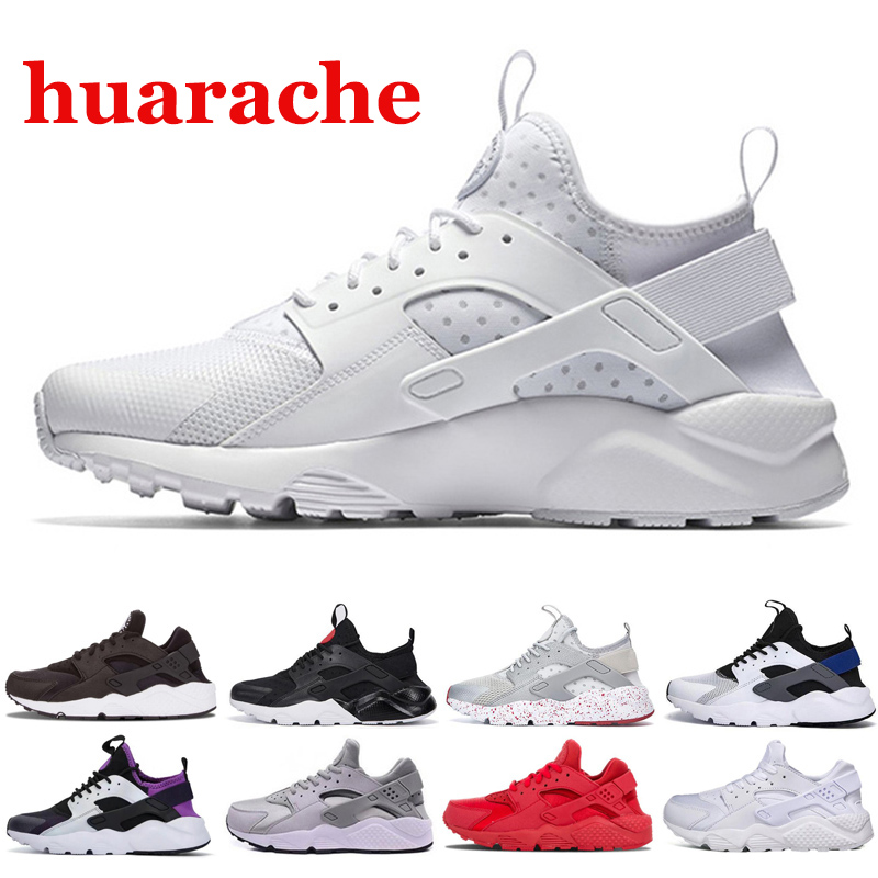 

2021 Men Women Huarache 1 4.0 Running Shoes triple Black White Red Huaraches outdoor runner sneakers 36-45, 1.0 black