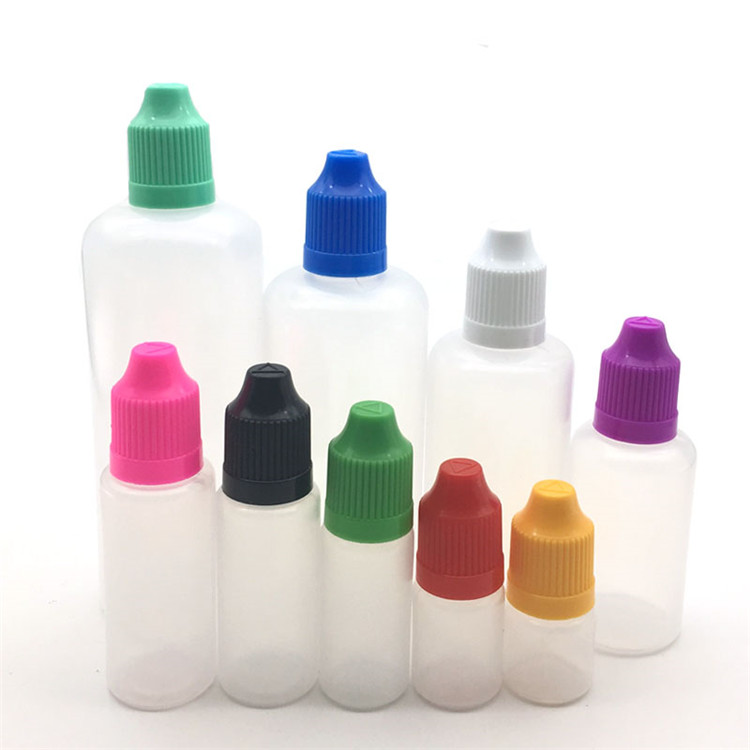 

Colorful 3ml 5ml 10ml 15ml 20ml 50ml 60ml 100ml 120ml Dropper Bottle E Liquid Empty PE Vape Cig Juice Plastic Bottles with Long Thin Tip