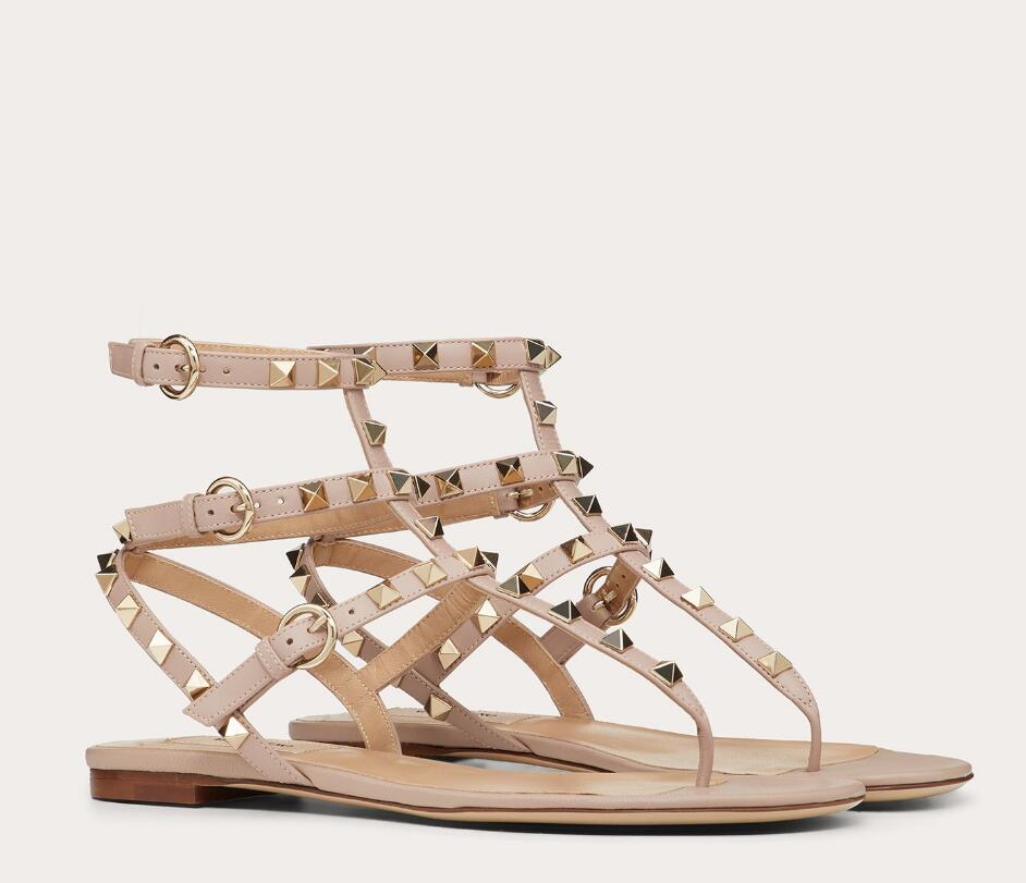 Populaire Sexy Summer femmes flip flops mode rock Studs Gladiator Sandales Lady Boucle Bracelet Parti Sandalia, mariage avec la boîte