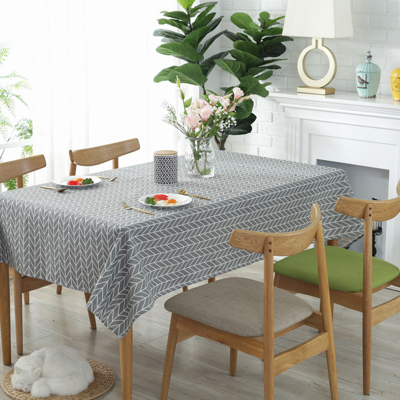 

Table Cloth Yellow Grey Geometric Pattern Dinning Table Cover Home Decoration Bedside Tablecloth Modern Simple Desk Cover Cotton