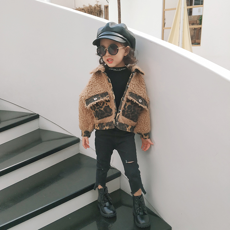 

Winter Kids Clothes Baby Girls Fur Jackets Splice Warm Children Outwear Boys Zipper Clothing Coats, Camel