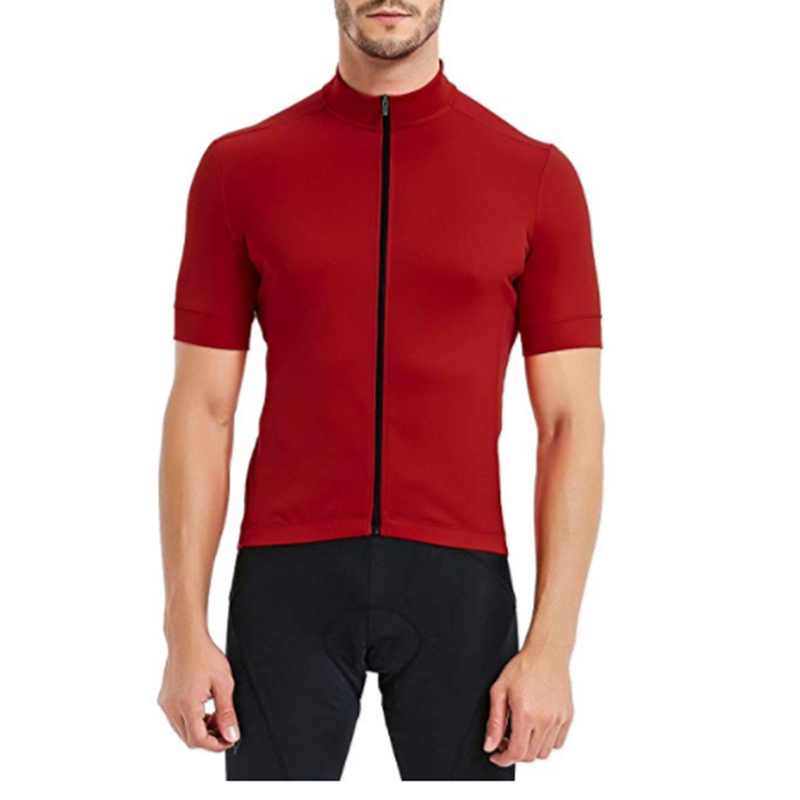 

Sports Fitness Cycle Jersey Summer Riding Jerseys Polyester Breathable Quick Dry Full Zipper Personized Number, Red