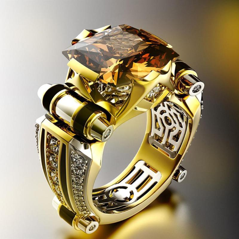 

Cluster Rings Classic Crystal Cubic Zirconia Wedding Ring Colorful Men Engagement Cocktail Couple's Anniversary Gift Jewelry