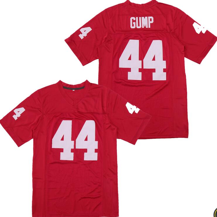 

Men Forrest Gump #44 Tom Han Movie Football Jersey All Stitched Football Jersey Red S-3XL Free Shipping, As