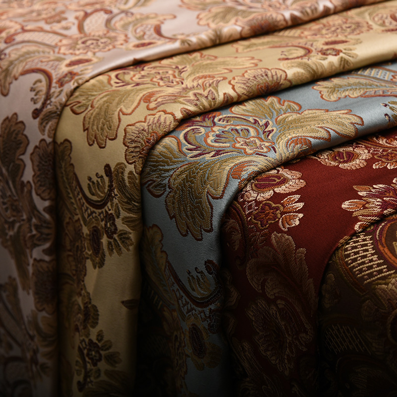 Wide 58" Dense Jacquard Damask Chenille Uphalstery Pouffe Sofa Fabric Curtain Pillow Cushion Cover Chair Tablecloth Material-image-537604262
