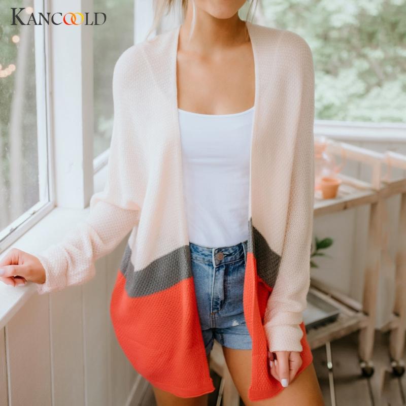 

KANCOOLD coats Women Long Sleeved Light weight Casual Knit Sweaters Cardigan coat fashion new woman coats and jackets 2019JUL22, Red