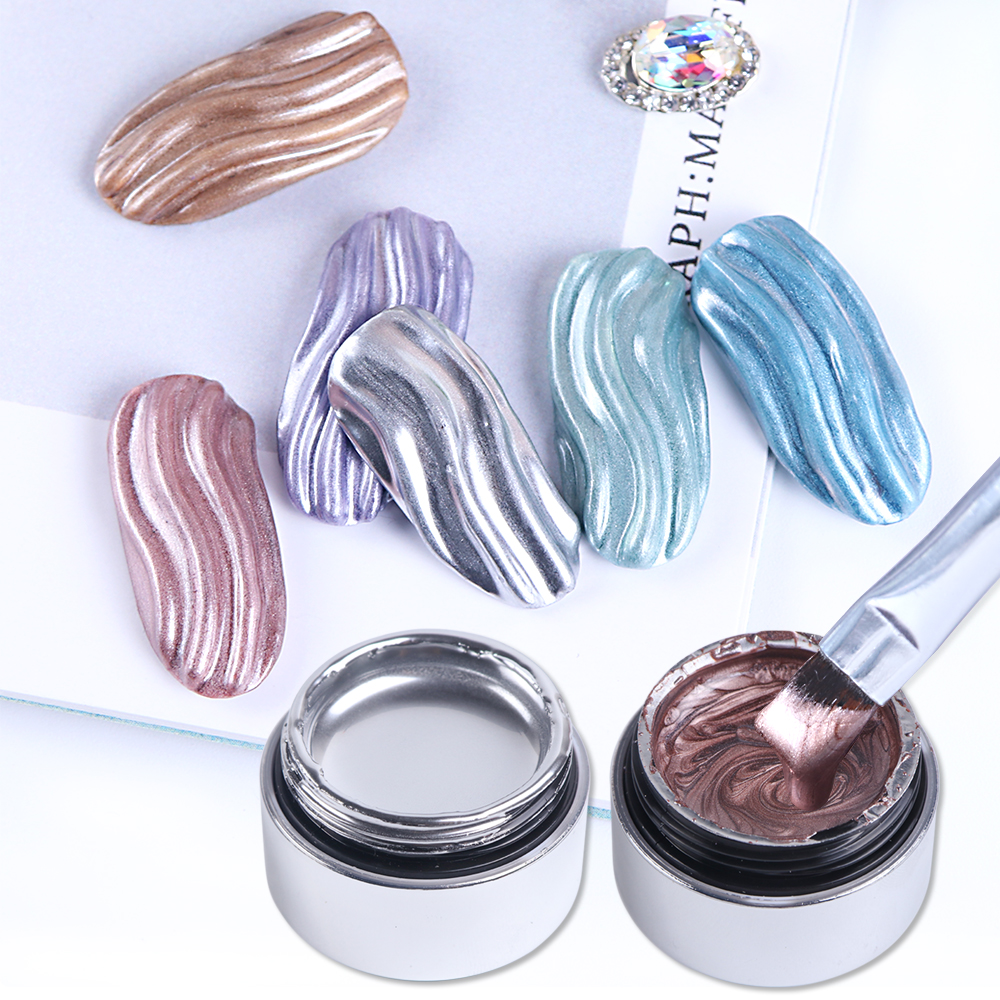 

1pcs Metallic Mirror Gel Nail Polish Primer Spider Lines Lacquer Gellak Top Coat Base Coat Drawing Nail Art Decorations BE776-1, 06