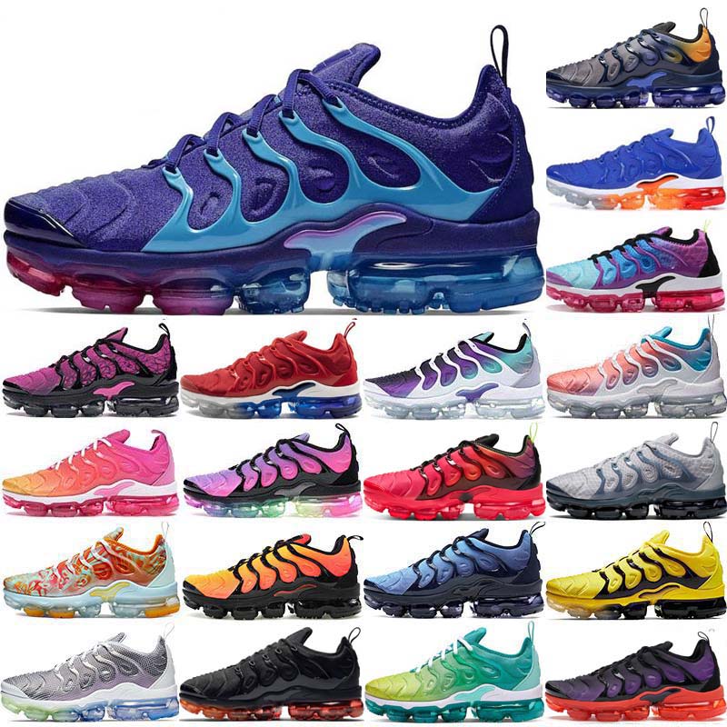 

2020 USA Tn Plus Mens Running Shoes Regency Purple Game Royal Triple Women Sports Sneakers Men Trainers Outdoor Shoe, Grid print
