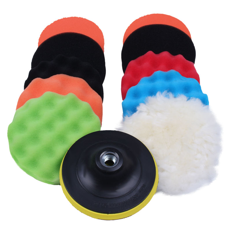 

HOT-11 Pcs 5" Waves Buffer Polishing Pad Set For Car Polisher