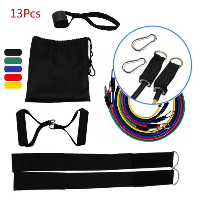 

1 Set Multifunction Exercise Resistance Bands Yoga Pilates Fitness Tube Pull Rope Workout Assist Straps
