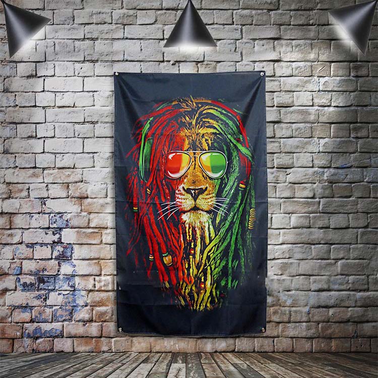 

Bob Marley Flag Banner Lion 3x5ft Printing Polyester Club Team Sports Indoor With 2 Brass Grommets,Free Shipping
