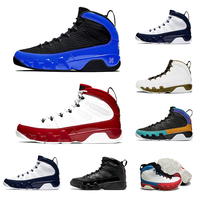 

Fashion 9 9s Men Basketball Shoes Bred Racer Blue Gym Red UNC Space Mens Trainer Sports Sneakers Size 7-13