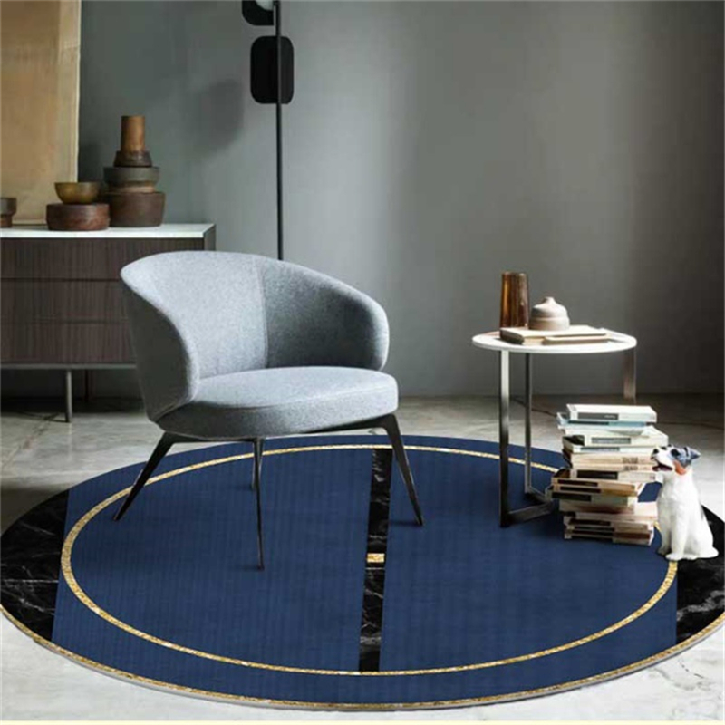 

AOVOLL Rugs and Carpets for Home Living Room European Blue Marble Patterned Carpet Bedroom Carpet Non-slip and Anti-wrinkle Mat, 01