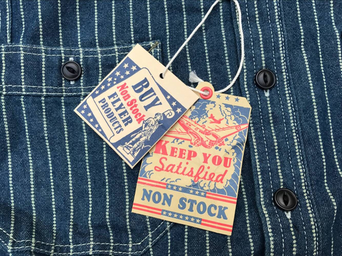 NON STOCK Wabash Striped Shirts Men/'s Vent Hole Long Sleeve Workshirts