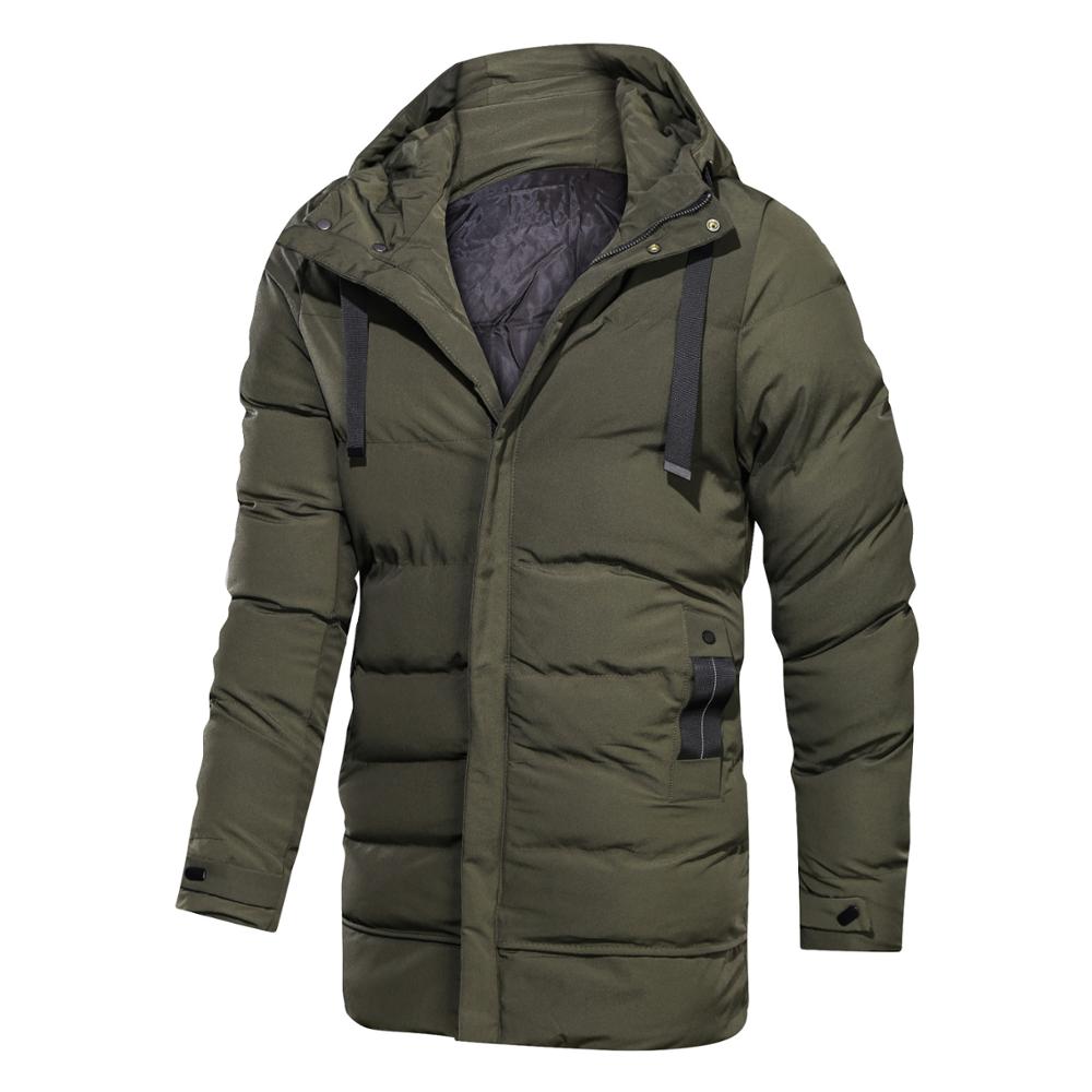 

2019 New Winter Mens Casual Thicken Jackets Hooded Cotton Men Parka Coats Long Solid Zipper Jacket Male Parka Overcoats Big Size, Mgm029 grey