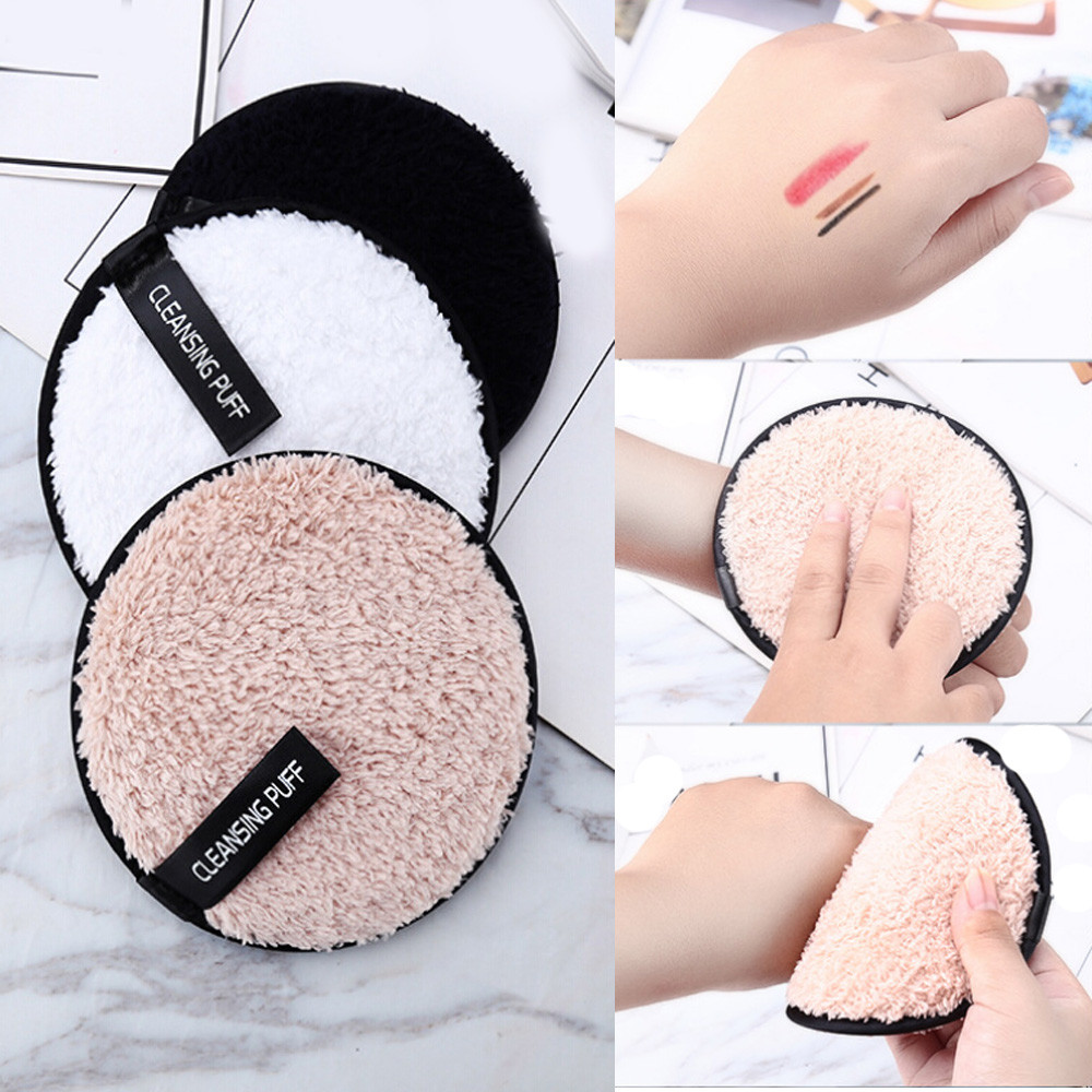 Makeup Remover Skin Microfiber Cloth Pads Remover Towel Face Cleansing Makeup Lazy Cleansing Powder Puff X245 PH-image-540594306