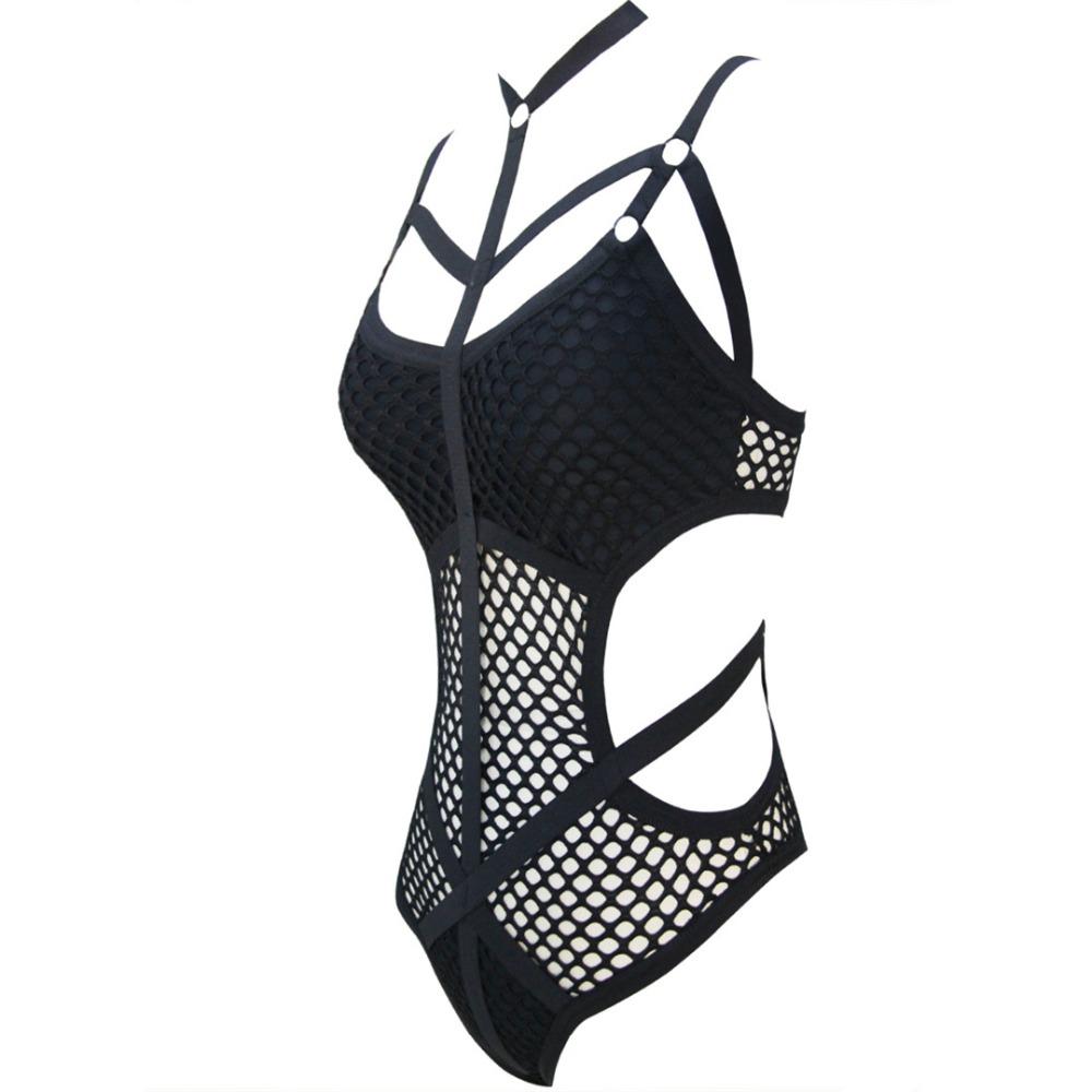 Best And Cheapest Womens Swimwear Black Net Mesh Sexy Plus Large Size ...