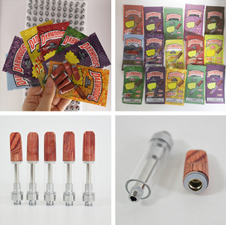 

Dabwoods Vapes 1.0ML Wooden Ceramic Vape Cartridges Empty Vape Tanks Wood Tips Dab Woods Atomizers 510 Thread Vape Pens Vaporizers Packaging
