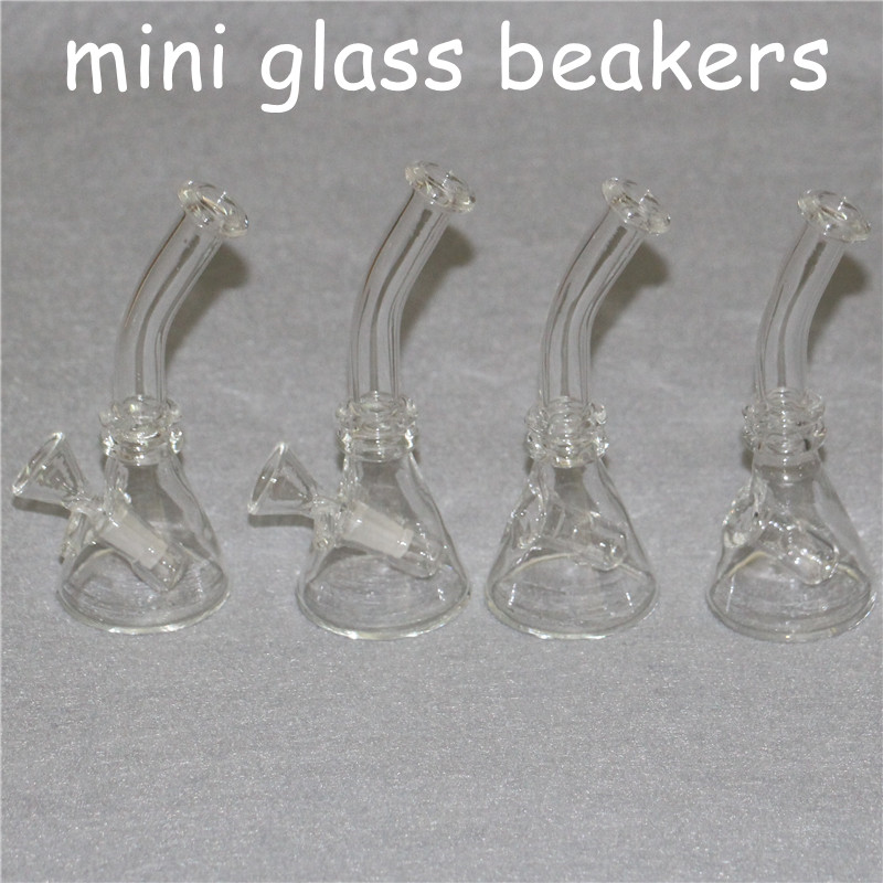 

4.72 Inch Glass Dab Rigs Bong Water Pipes Hookahs with 10mm Female Thick Bottom Triangle Hookah Beaker Bongs Bowl Smoking Pipe