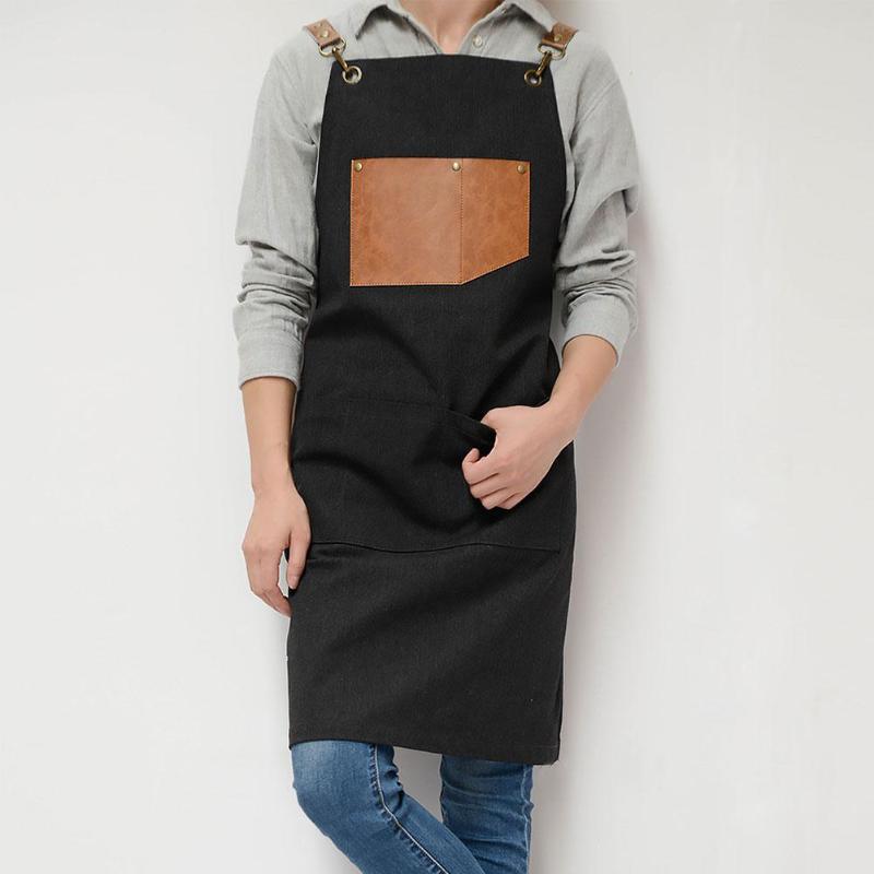 

Duty Home Apron Kitchen Nordic Minimalist Apron Cafe Work Clothes With Utility Tools Storage Pockets Men Women Barista