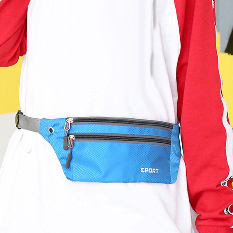 

Men Women Sport Waist Pack Fanny Pack Crossbody Wallet Belt Outdoor Travel Bag Pouch H7JP, As show