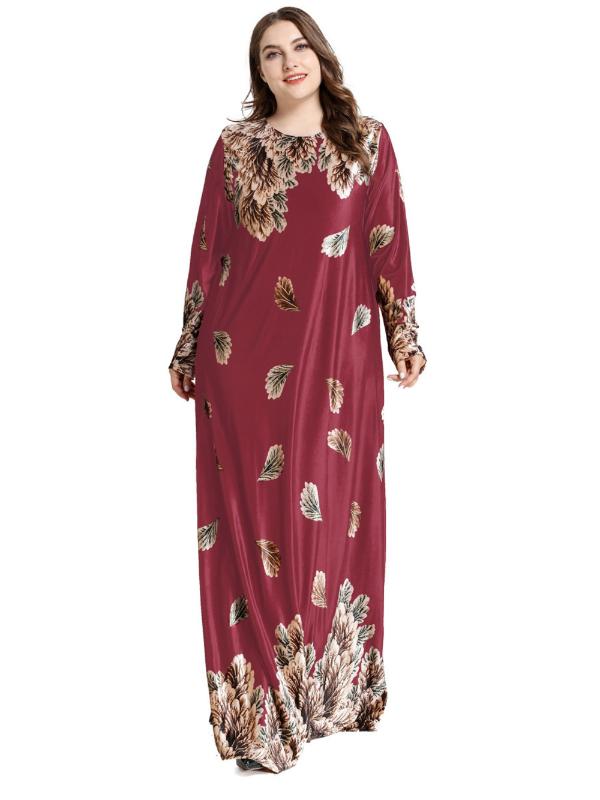 

Ramadan Embroidery Dubai Plus Size Abaya Turkish Dress For Girls