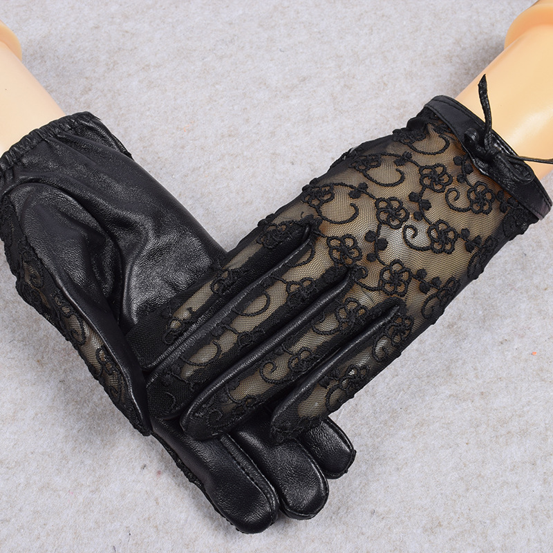 Guantes Moda de Malla Larga para Mujer Guantes sin Dedos Huecos Punk Multicolor Night Club Guantes Atractivos Mujeres