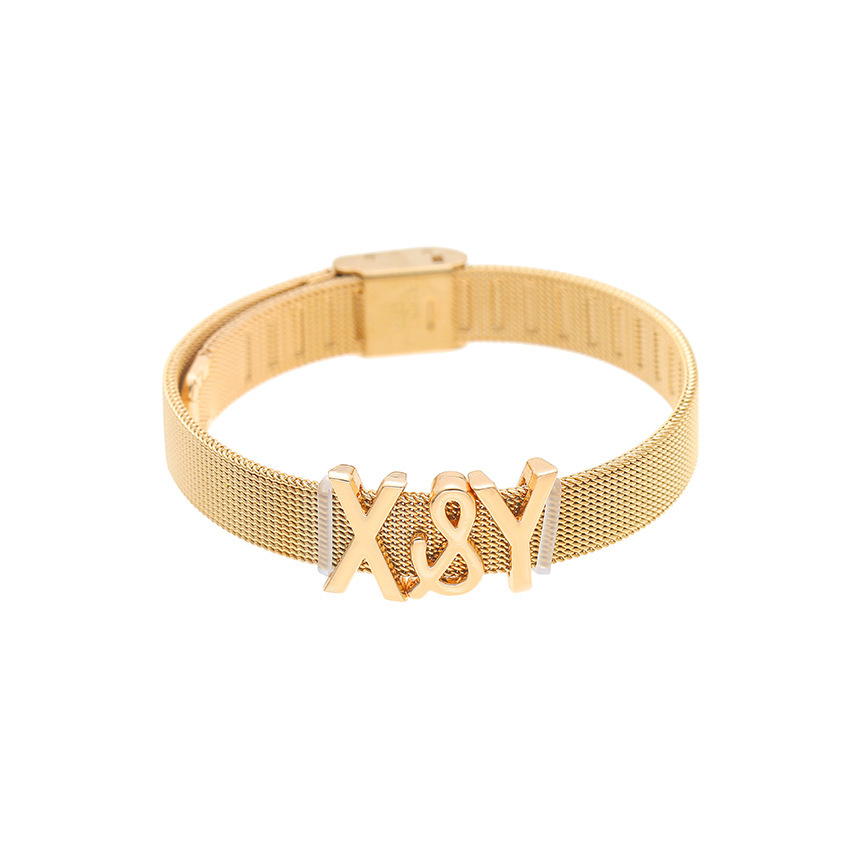 

Fashion Keeper Group Combine Bracelet X&y English Stainless Steel Watchband