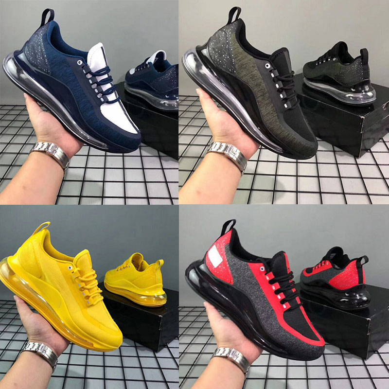

2019 New Shoes Full Cushioned Men Women Neon Triple Black Carbon Grey Sunset Metallic Silver Chaussures Running Shoes EUR Size 36-45